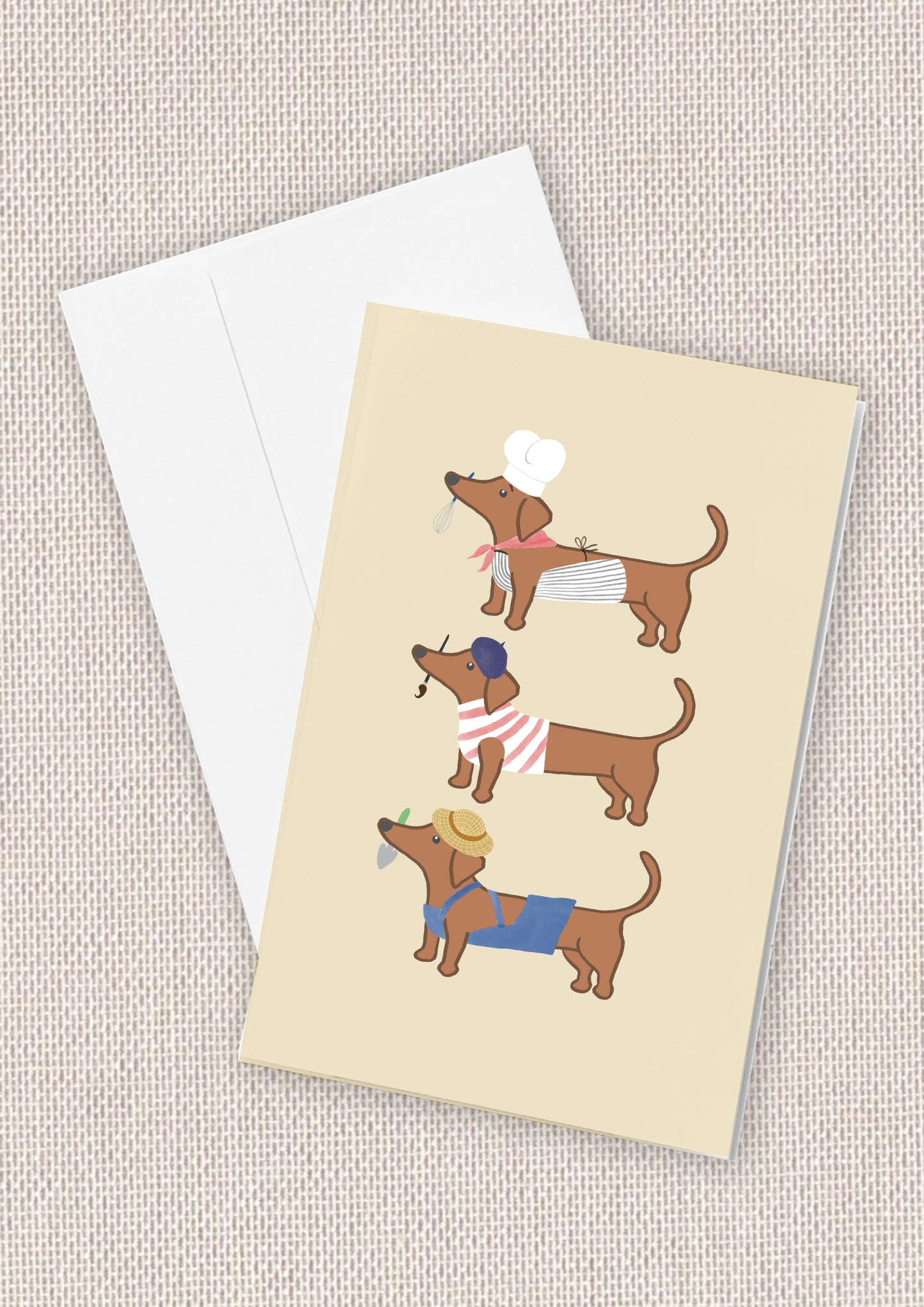 Working Dachshund Card