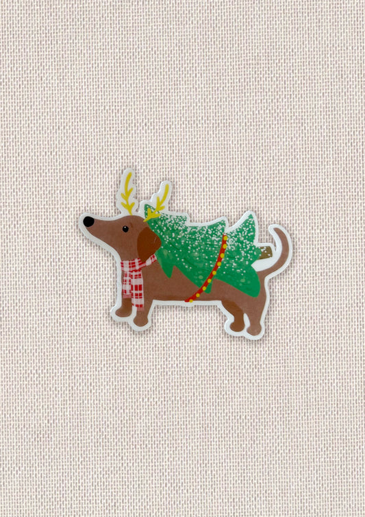 Dachshund Delivery Service Sticker