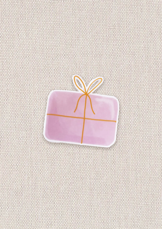Pink Festive Gift Sticker