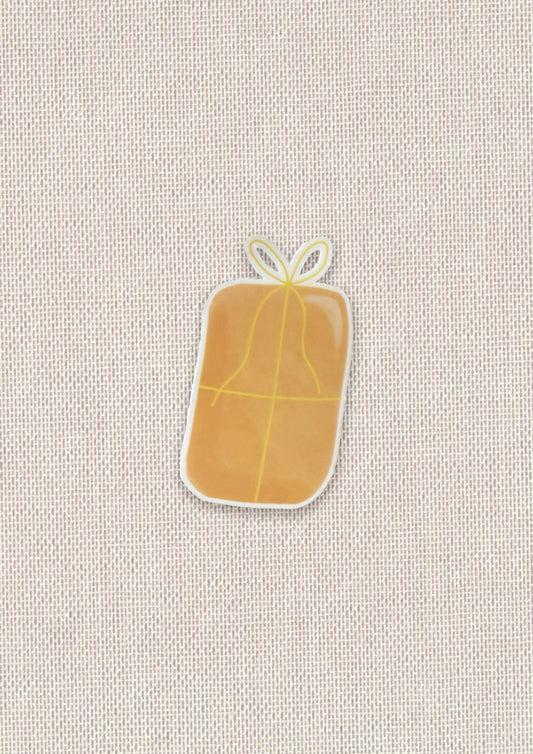 Orange Festive Gift Sticker