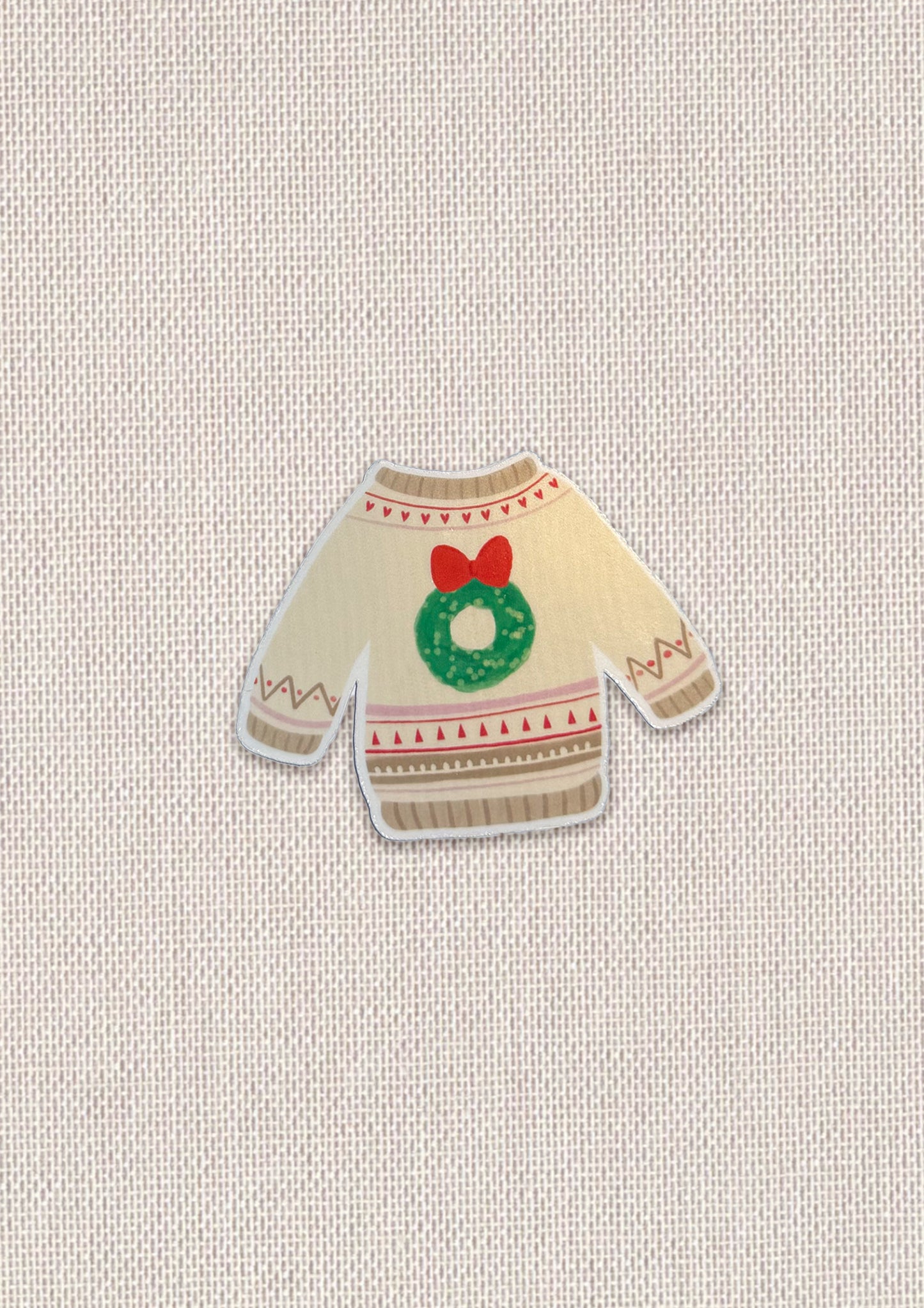 Wreath Knit Christmas Jumper Sticker