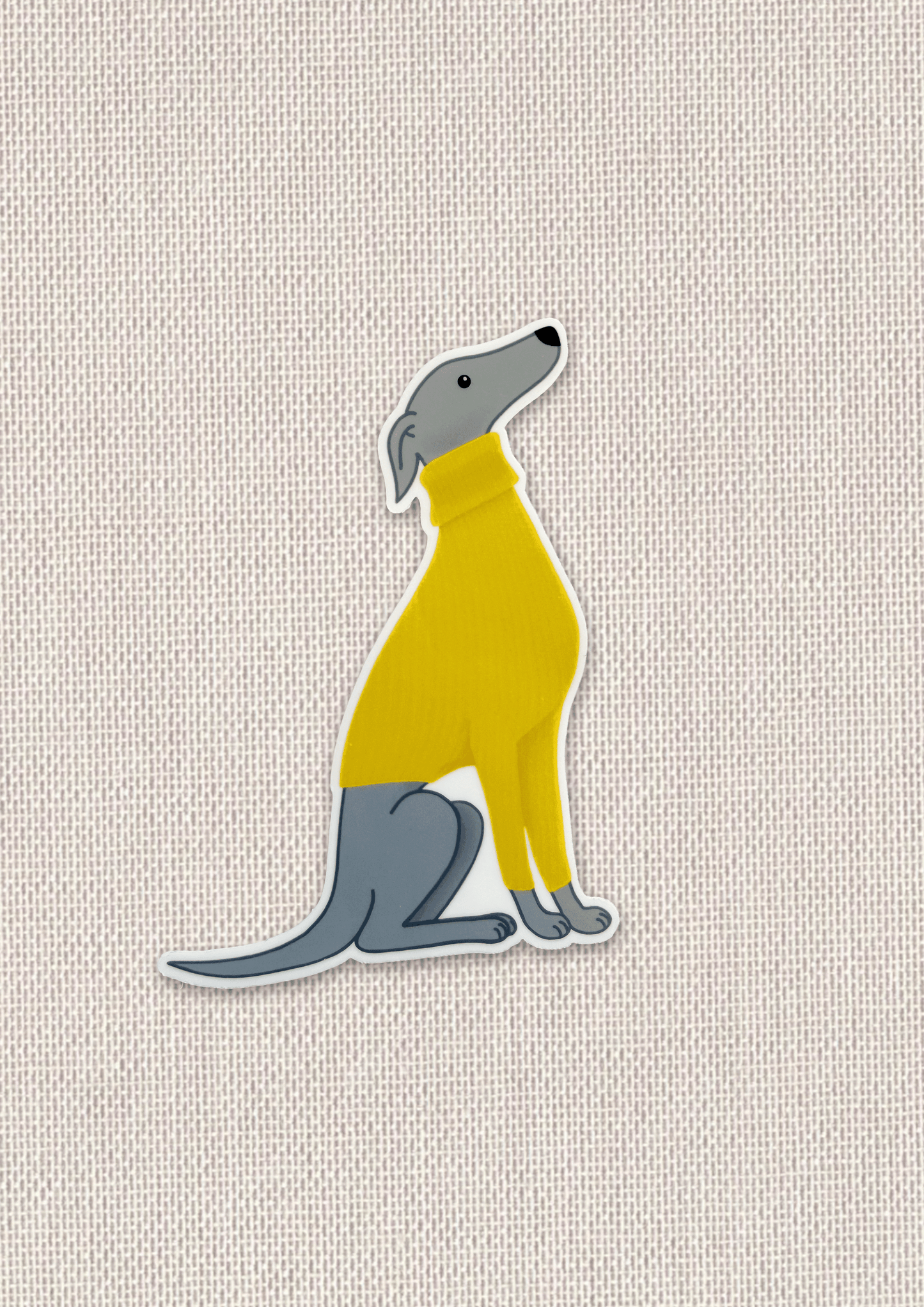 Golden Knit Greyhound Sticker