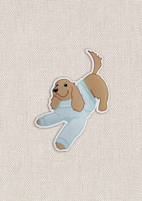 Cocker Spaniel Playing Sticker